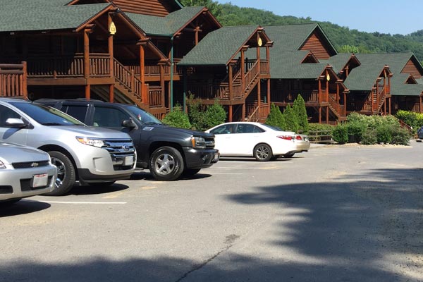 Parking lot at Westgate Smoky Mountain Resort