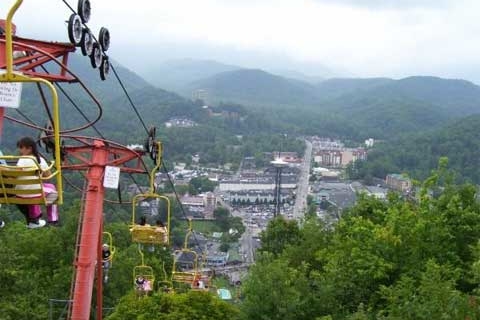 A View of Gatlinburg Tennessee from the Gatlinburg Ski Lift