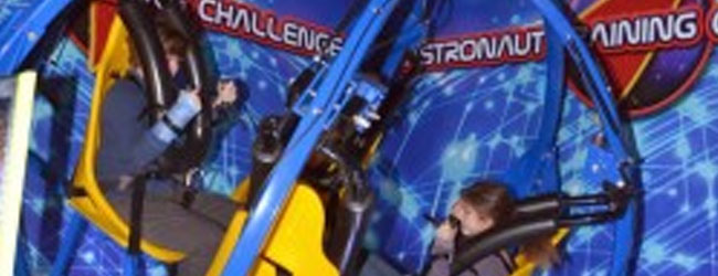 Astronaut Training Gyroscope for 4 guests at the Wonderworks Indoor Amusement Park in Pigeon Forge