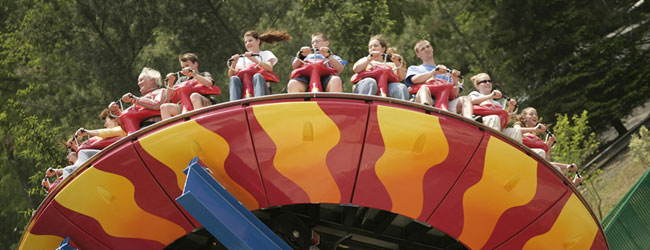 Hold on to your stomach as your ride the Dizzy Disk at Dollywood wide