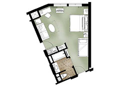 Floorplan of the DreamMore Resort Junior Suite