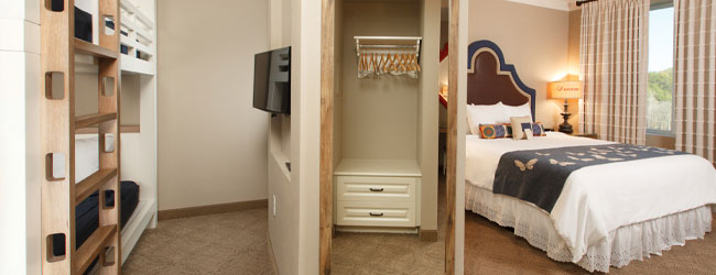 View of the Dollywood DreamMore Resort Family Suite with Bunk Beds Wide