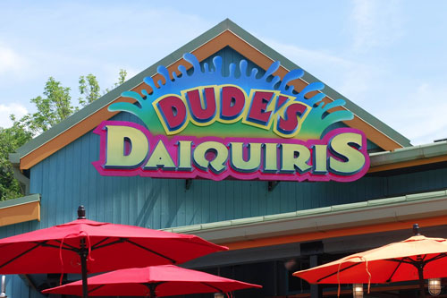 Get your favorite Daiquiri and Frozen Drink at Dudes Daiquiris at the Island