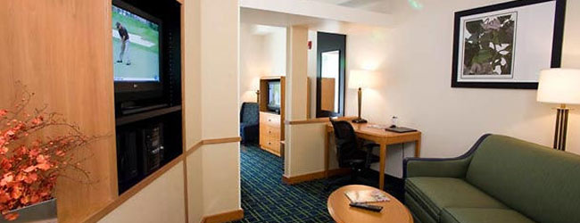 View of the Executive King Room at the Fairfield Inn and Suites Gatlinburg North wide