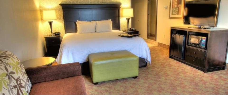 View of a Standard King Room from the Sleeper Sofa at the Hampton Inn Pigeon Forge on Teaster Lane 960