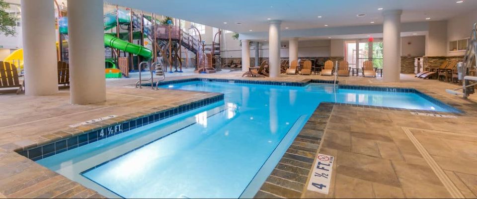 View of the Indoor Heated Pool at the Holiday Inn Express Gatlinburg Downtown