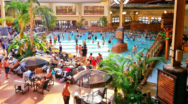 View of the Great Wave Indoor Wave Pool at the Wilderness at the Smokies