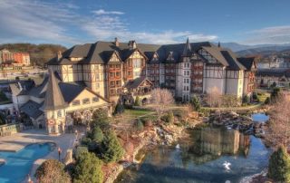 Aerial of The Christmas Inn Pigeon Forge 600