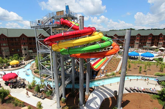 Challenge your friends or family to a race at the Lake Wilderness Outdoor Waterpark with the Cyclone Racers