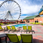 Rooftop Pool not heated at the Margaritaville Hotel at the Island in Pigeon Forge