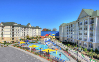 View of the Outdoor Pool fun at the Resort at Governors Crossing in Sevierville tn