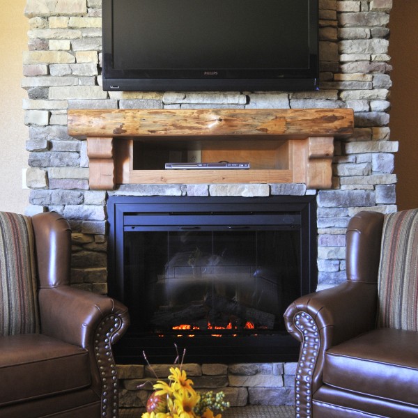 View of Fireplace Suite at River Lodge Wilderness at the Smokies
