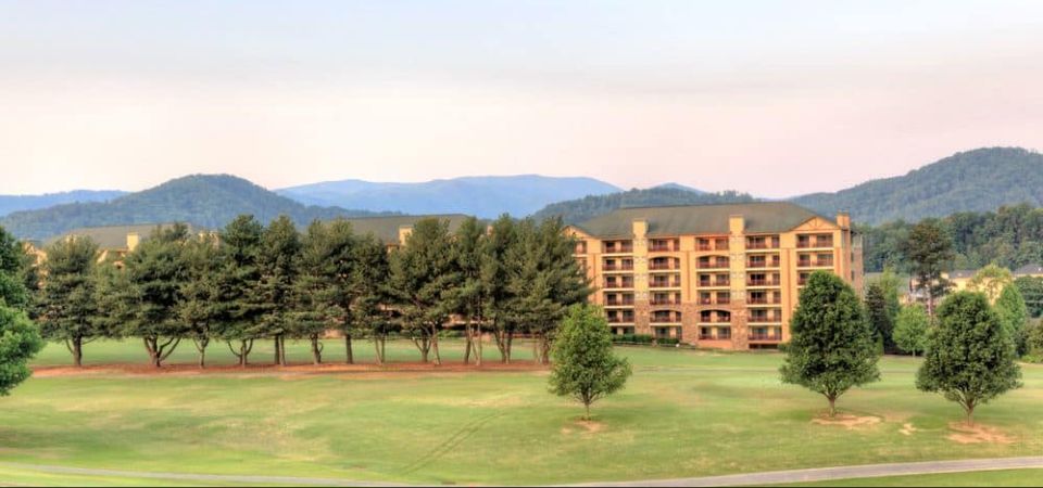 View of the Riverstone Resort in Pigeon Forge from the Golf Course 960