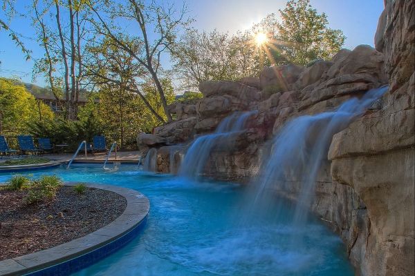 Lazy River with waterfall at the Riverstone Resort and Spa 600