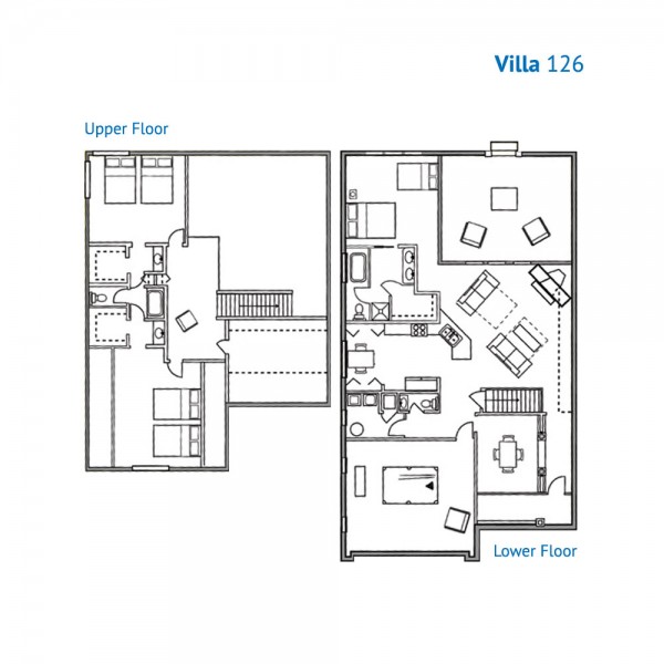 Floorplan of Villa 126 Wilderness at the Smokies