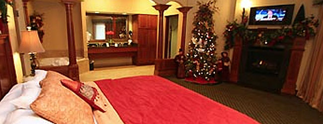 View of the 2 Room Christmas Themed Suite at the Inn at Christmas Wide
