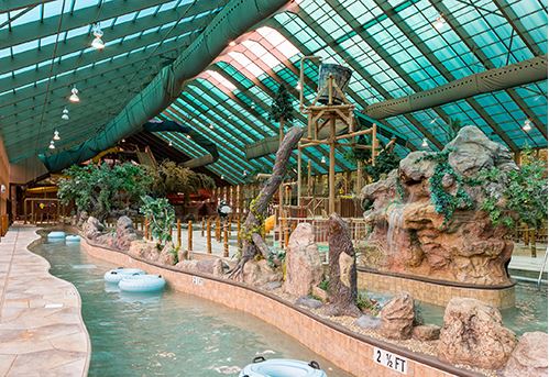 View of the Indoor Lazy River Bear Falls Gatlinburg