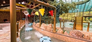 Wild Bear Falls at the Westgate Resort in Gatlinburg Lazy River with Dumping Buckets overhead wide