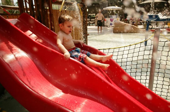 Toddler Racing Slides at the Indoor Water Park Wilderness at the Smokies